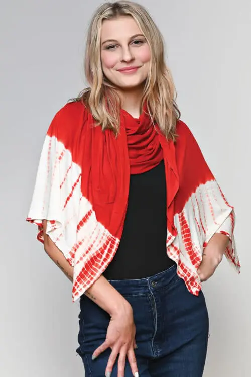 Red Shibori Wrap