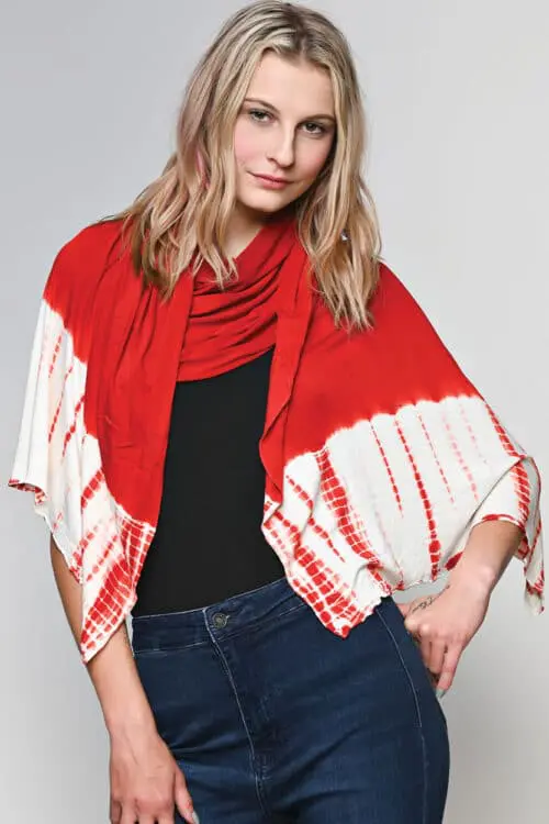 Red Shibori Wrap