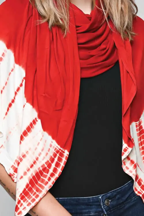 Red Shibori Wrap