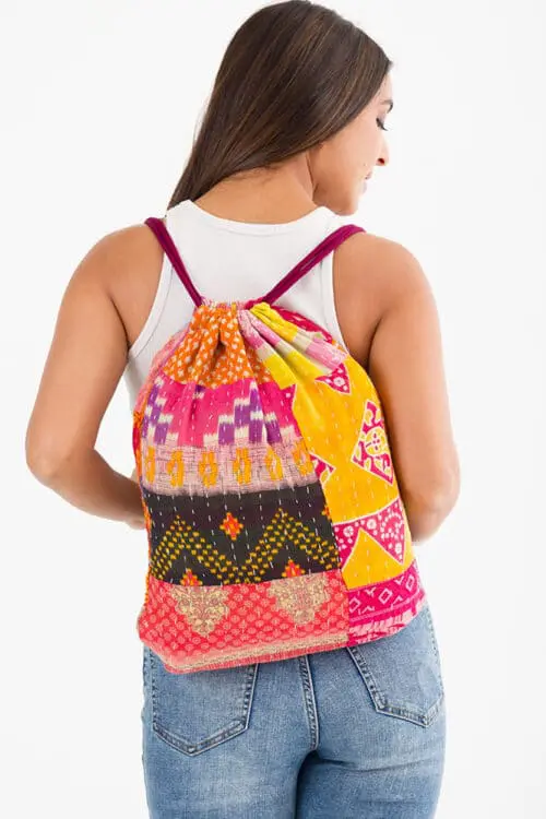 Handmade Kantha Backpack