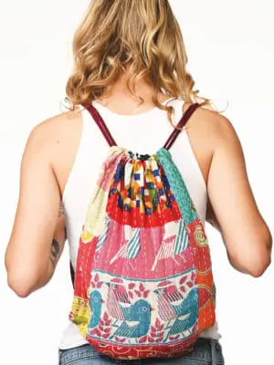 Handmade Kantha Backpack