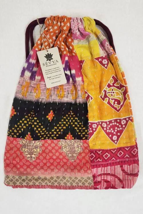 Colorful Kantha Backpack