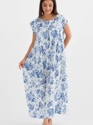 Ishani Blue Floral Dress