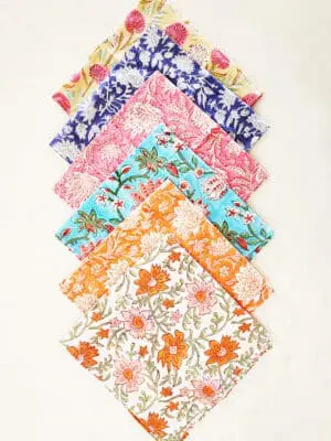 Floral Block Print Napkins