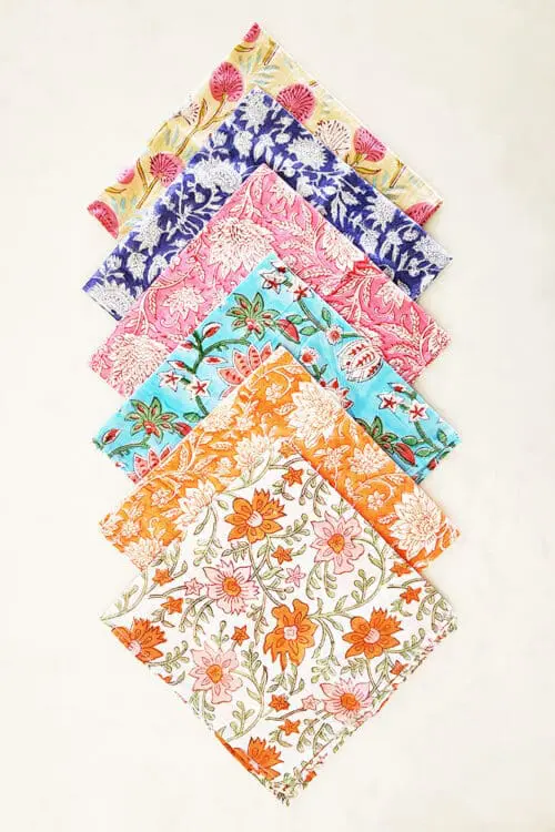 Floral Block Print Napkins