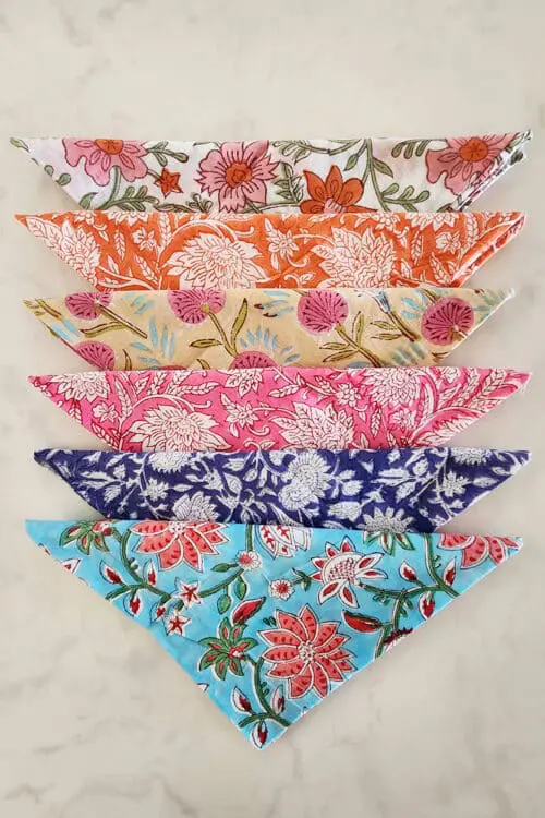 Floral Block Print Napkins