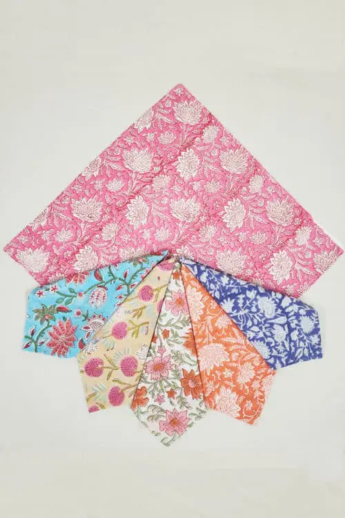 Floral Block Print Napkins