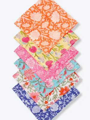 Floral Block Print Napkins