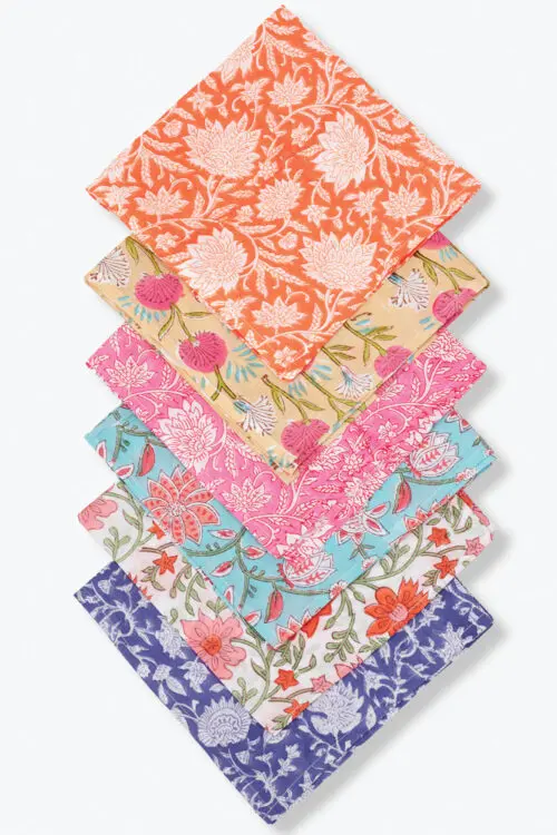Floral Block Print Napkins