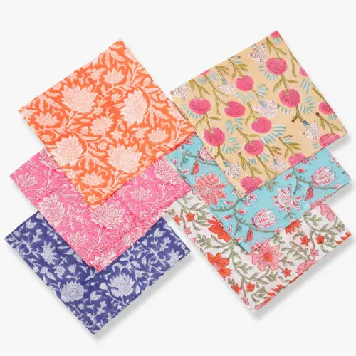 Floral Block Print Napkins