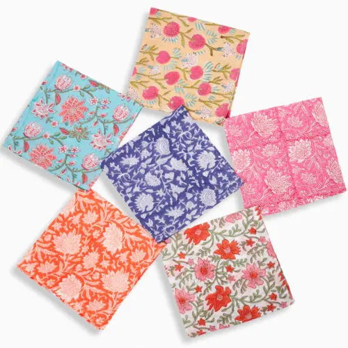 Floral Block Print Napkins