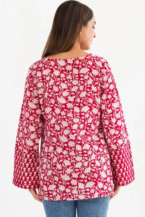 Devani Red Cotton Tunic
