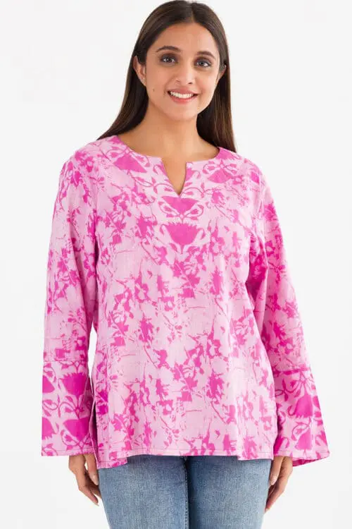 Devani Pink Cotton Tunic