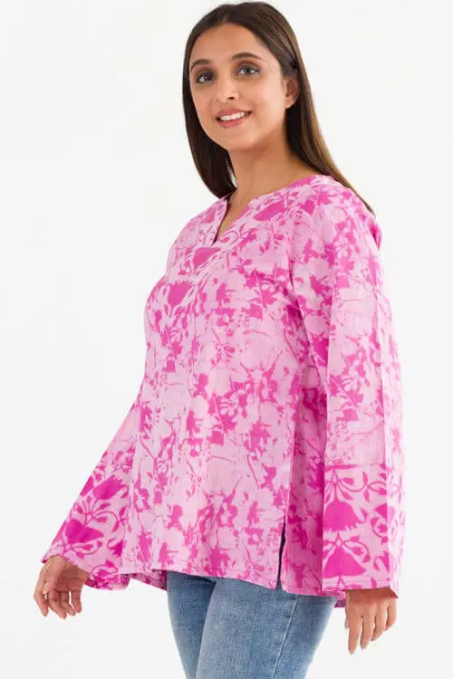 Devani Pink Cotton Tunic