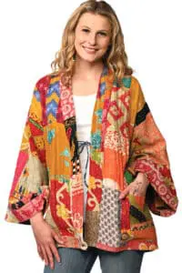 Cotton Kantha Kimono Jacket