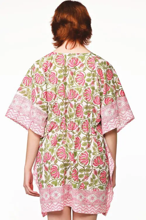 Lotus Pink Cotton Caftan Dress