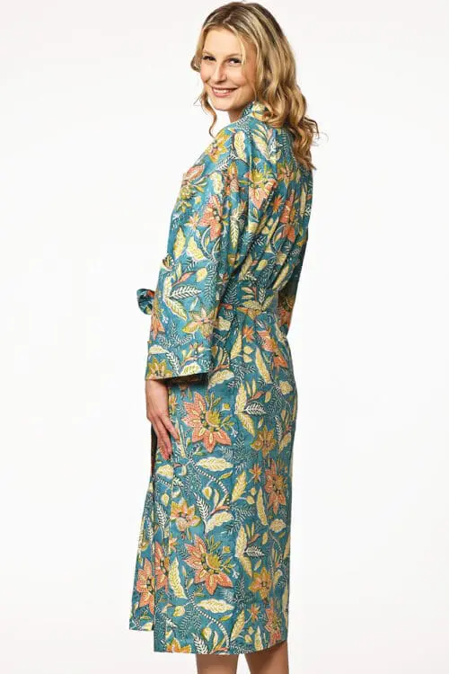 Lalita Block Print Kimono Robe