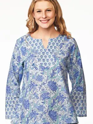 Devani Sky Blue Cotton Tunic