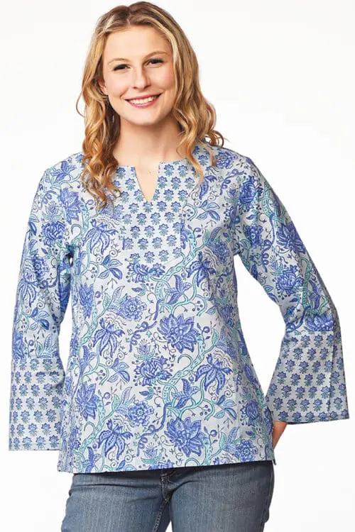 Devani Sky Blue Cotton Tunic
