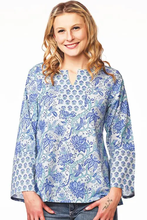 Devani Sky Blue Cotton Tunic