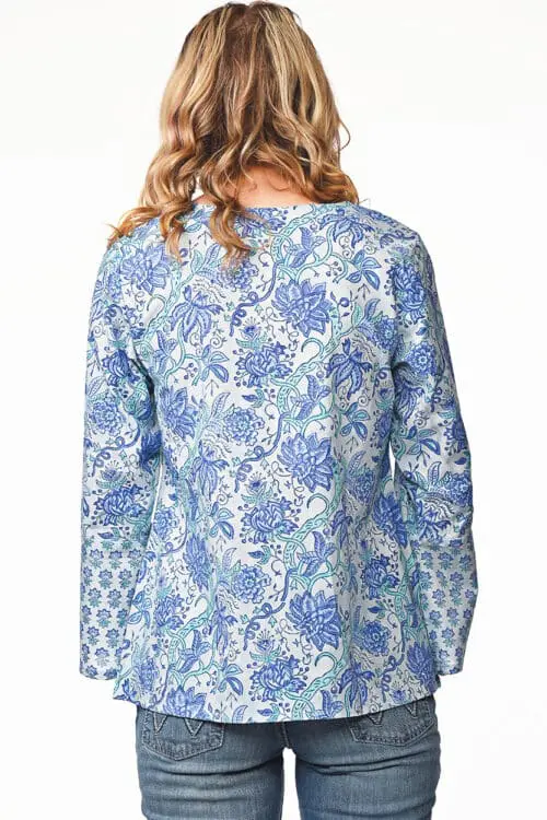Devani Sky Blue Cotton Tunic