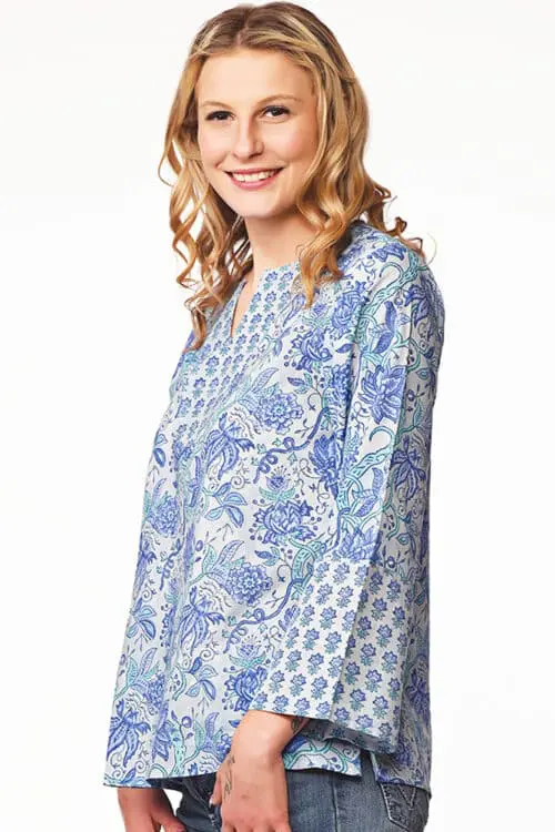 Devani Sky Blue Cotton Tunic