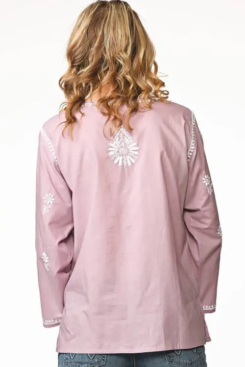 Tara Purple Embroidered Tunic
