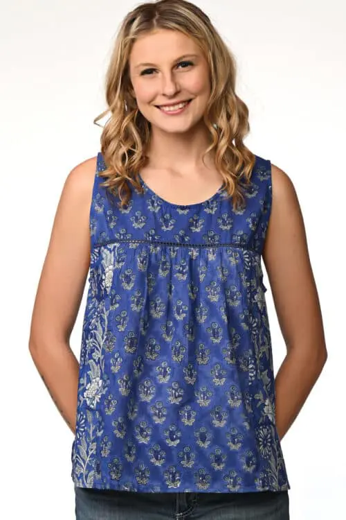 Pavitra Indigo Cotton Sleeveless Top