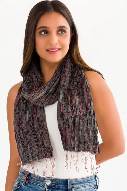 Revati Silver Wool Scarf