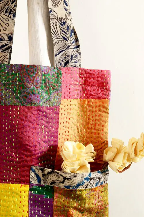 Silk Kantha Tote Bags