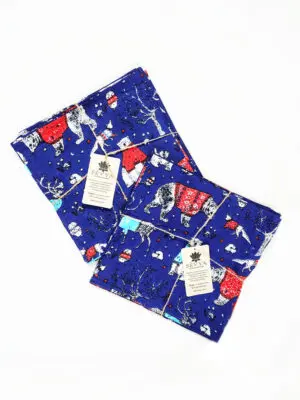 Blue Holiday Napkin Set