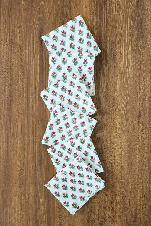 White Holiday Napkins