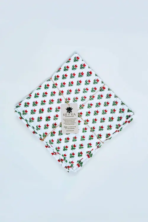 White Holiday Napkins