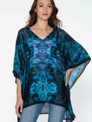 Shalini Blue Caftan Top