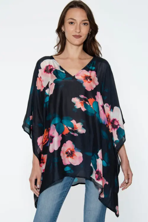 Shalini Pink Floral Caftan Top