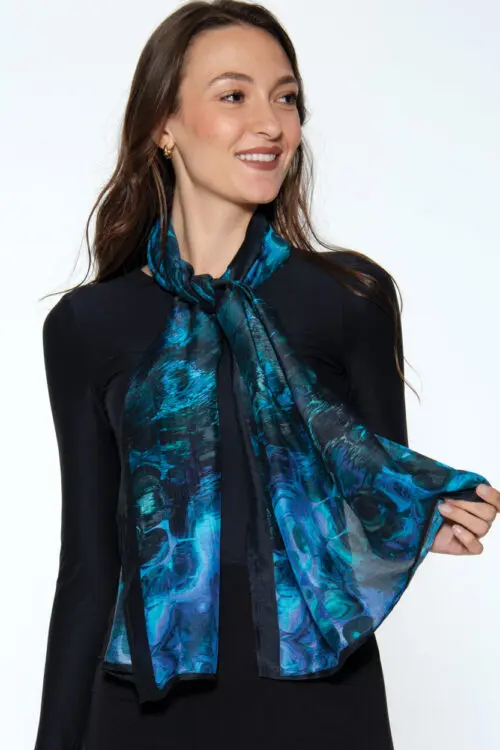 Samiya Sapphire Blue Scarf