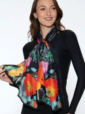 Samiya Silky Floral Scarf