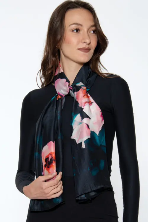 Samiya Pink Floral Scarf