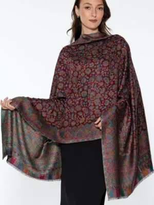 Purple Jamevar Shawl