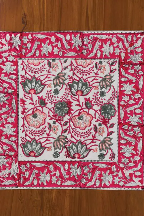 Red Block Print Napkins