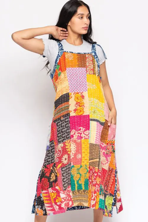 Reversible Cotton Kantha Dress