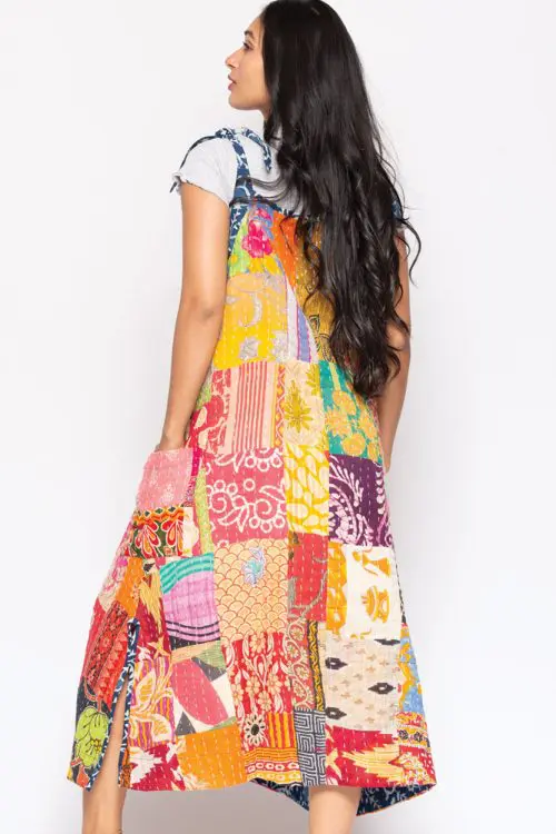 Reversible Cotton Kantha Dress