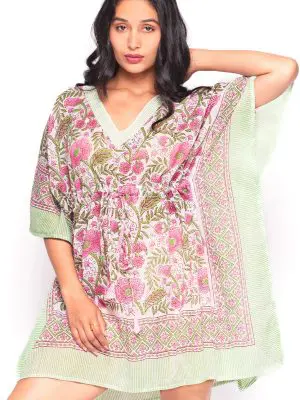 Namita Pink Cotton Kaftan