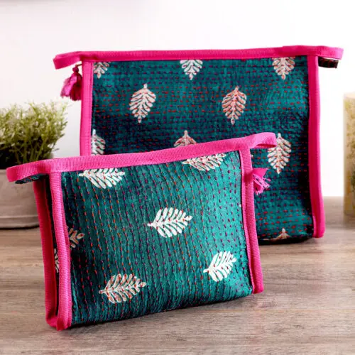 Kantha Cosmetic Pouches