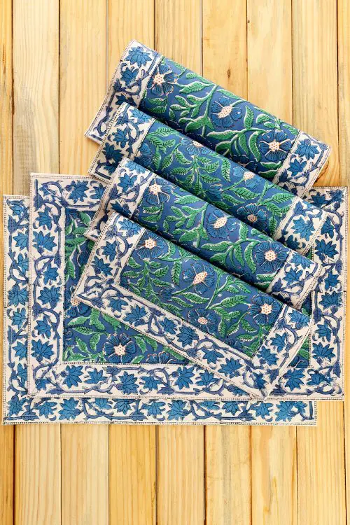 Blue Floral Placemats
