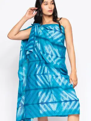 Blue Shibori Sarong