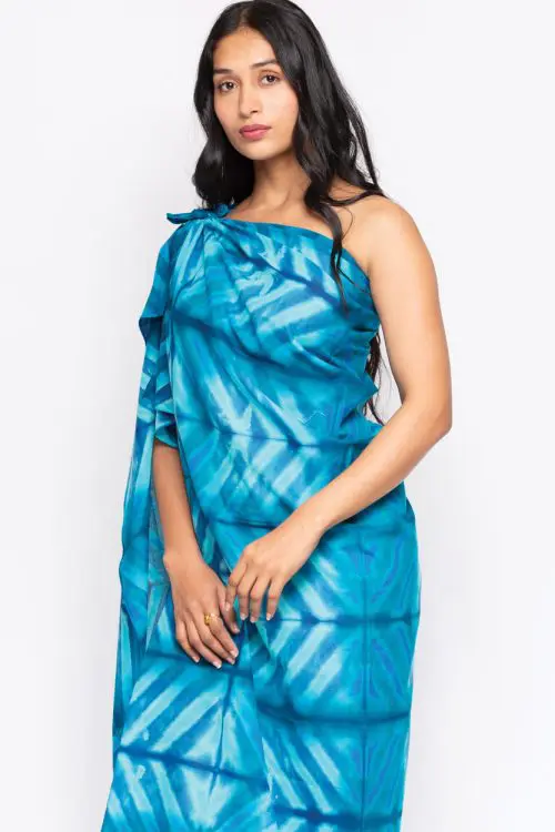 Blue Shibori Sarong