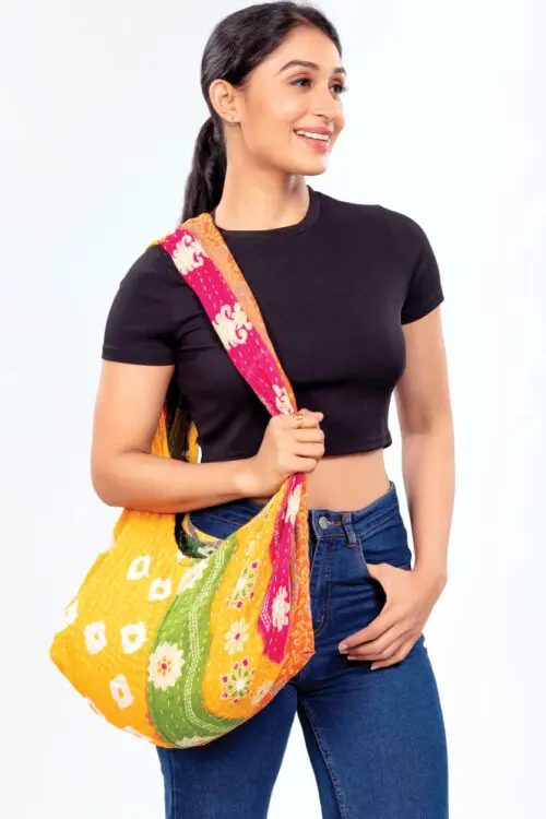 Handmade Kantha Tote Bag