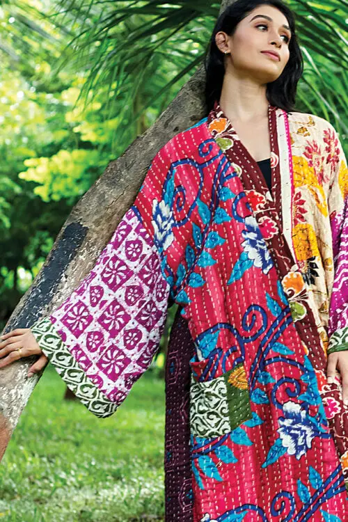 Kantha Kimono Robe