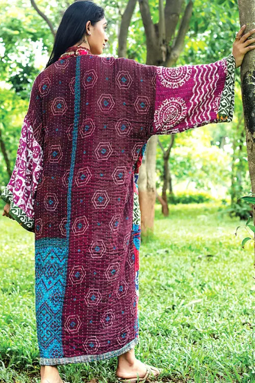 Kantha Kimono Robe